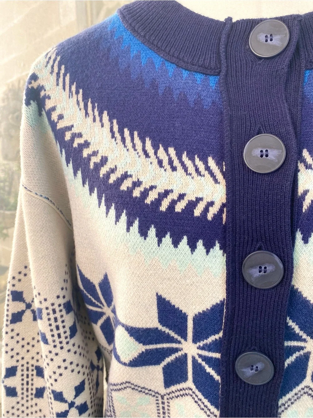 Anthropologie NWT Fair Isle Maeve Cropped Cardigan Sweater, Size XS